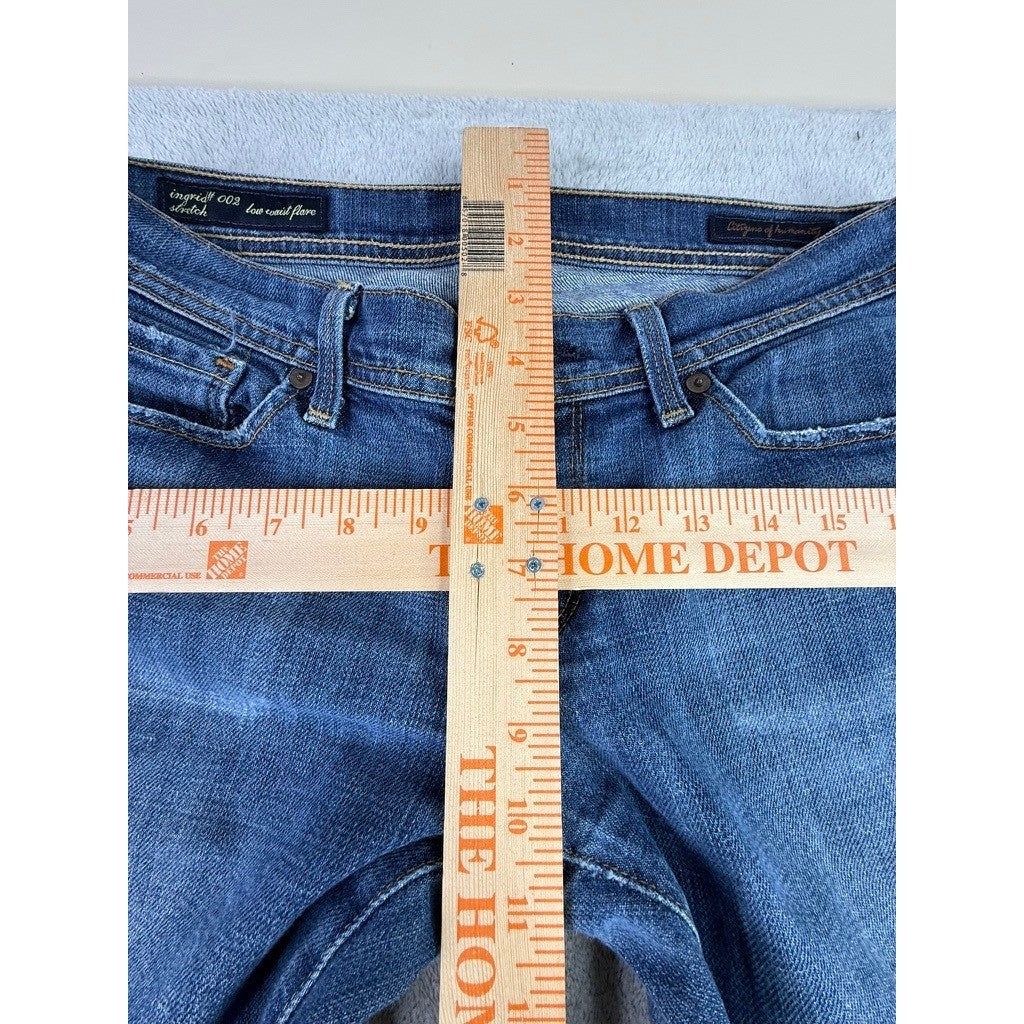 Citizens of Humanity Ingrid 002 Low Waist Flare Jeans Blue Stretch Size 29 USA
