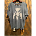 Star Wars Mandalorian Mythosaur Skull Graphic T-Shirt Charcoal Grey XL 27x30