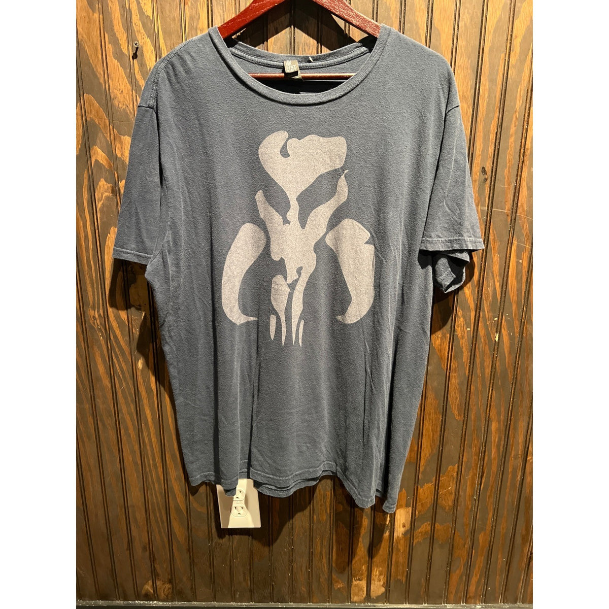 Star Wars Mandalorian Mythosaur Skull Graphic T-Shirt Charcoal Grey XL 27x30