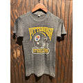 Vintage Pittsburgh Steelers NFL T-Shirt Heather Gray Graphic Tee 17x26 Slim Fit