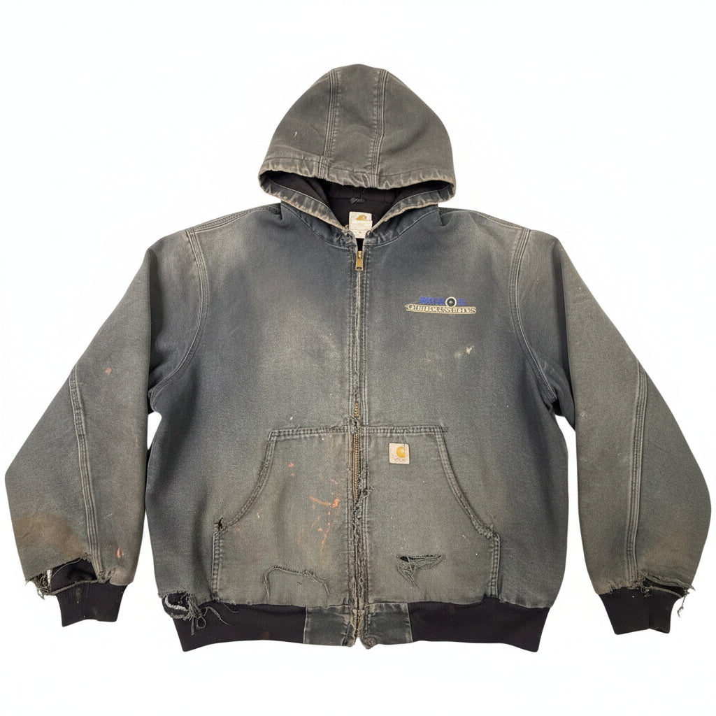 Carhartt Men's Washed Duck Arctic Quilt Lined Hooded Jacket Lined Full Zip 2XL