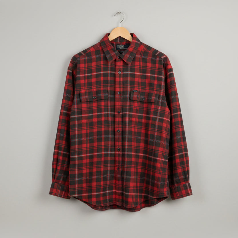 Polo Ralph Lauren Men XL Red Black Plaid Flannel Button Down Shirt Cotton Shirt