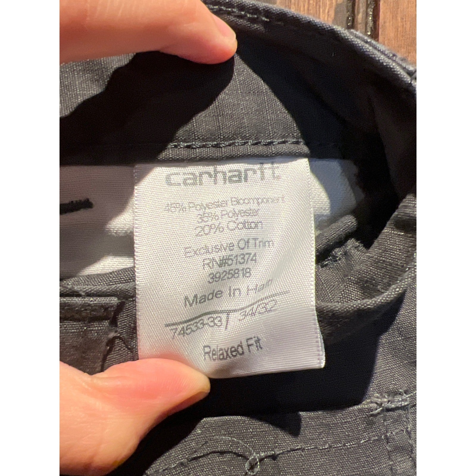 Carhartt Relaxed Fit Work Pants Mens Gray Utility Cargo Workwear Outdoor 18x30