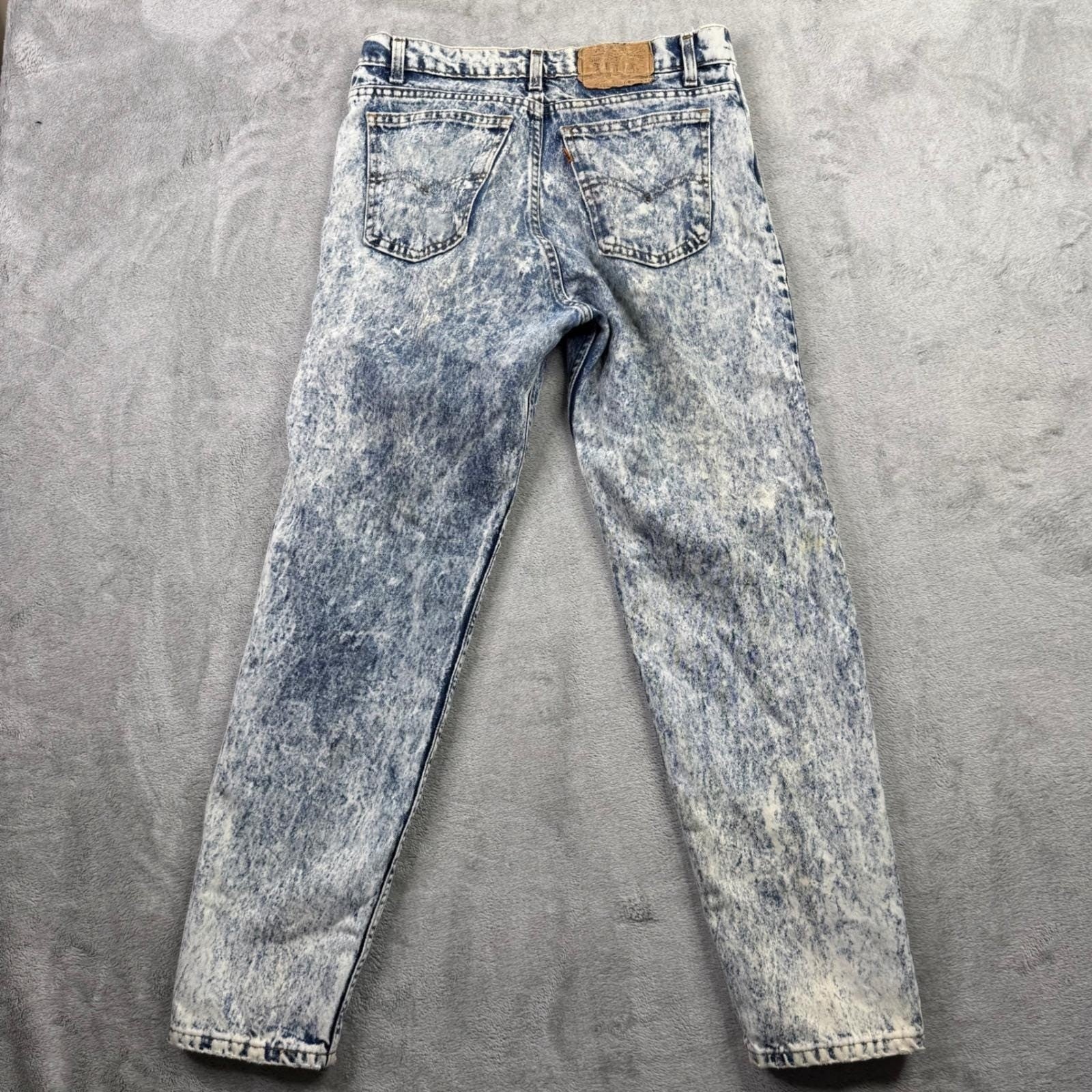 Vintage 80s Levi's 515 Orange Tab Acid Wash Made in USA