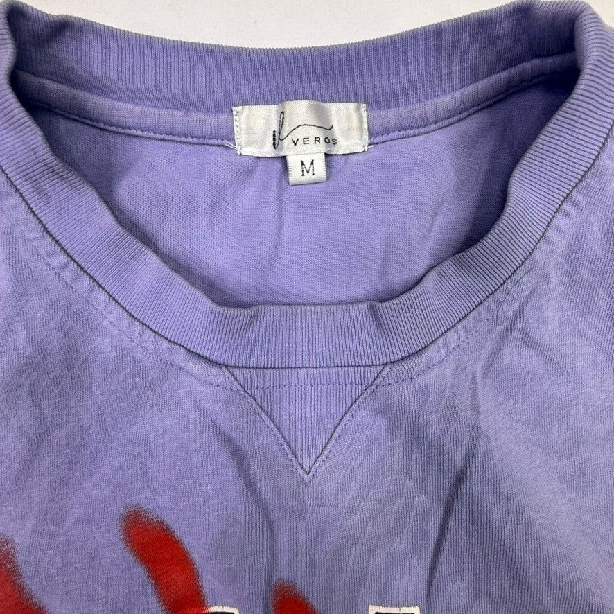 VEROS Graphic Muscle Tee Purple "BEEF ADISA" "For Your Eyes Only" Print M