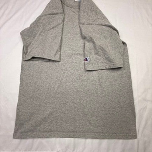1990s Champion Men Gray Graphic T Shirt Print Short Sleeve Crew Neck Medium