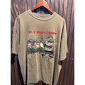Vintage Looney Tunes Taz L.T. Boot Camp Military Graphic T-Shirt Olive Green XL