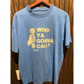 Vintage Ghostbusters Who Ya Gonna Call Graphic T-Shirt Light Blue 22x18