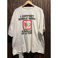 Spencer's I Support Single Moms A Dollar At A Time Graphic Tee White XL 25x28
