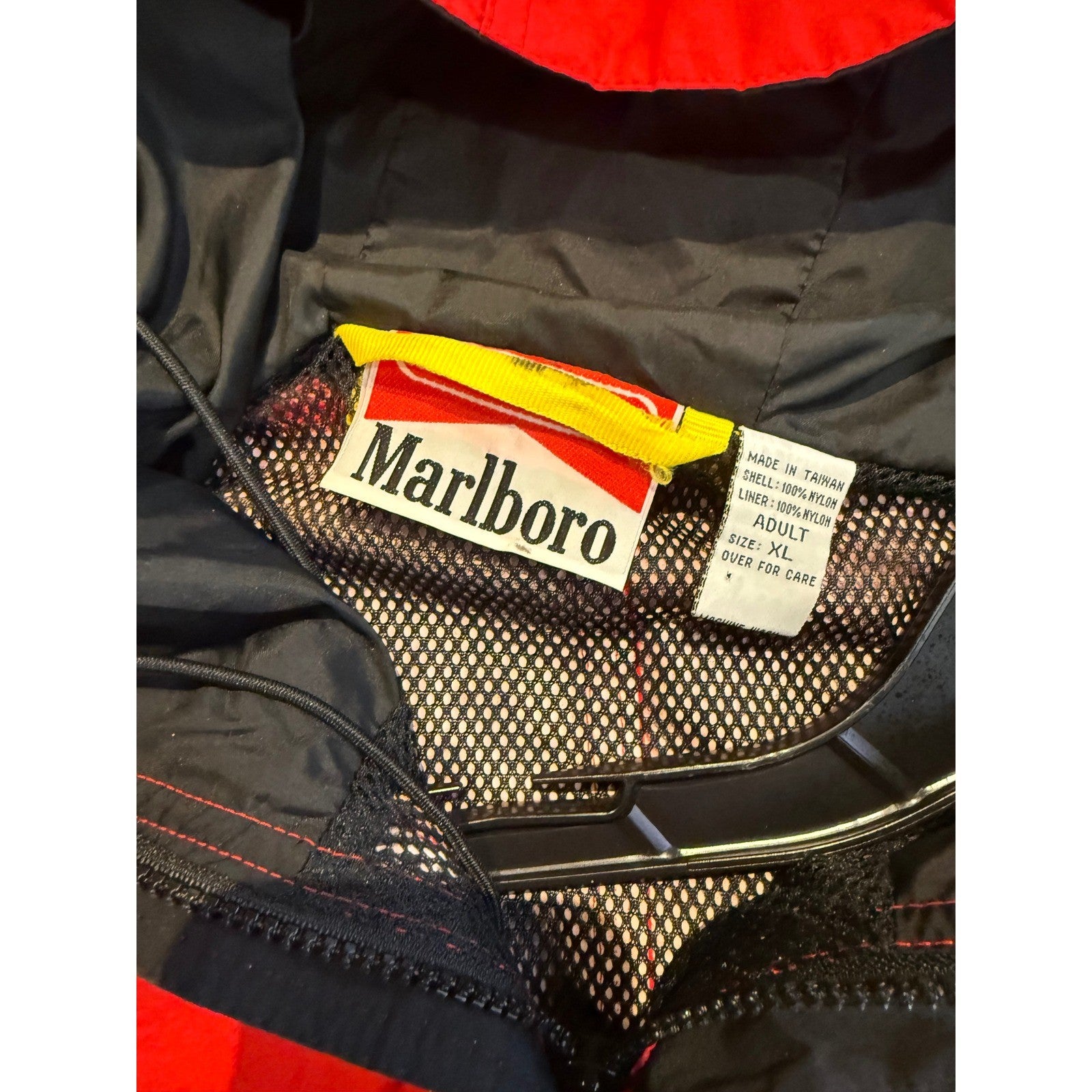Vintage Marlboro Adventure Team Red Nylon Track Suit Jacket XL Pants L 90s Set