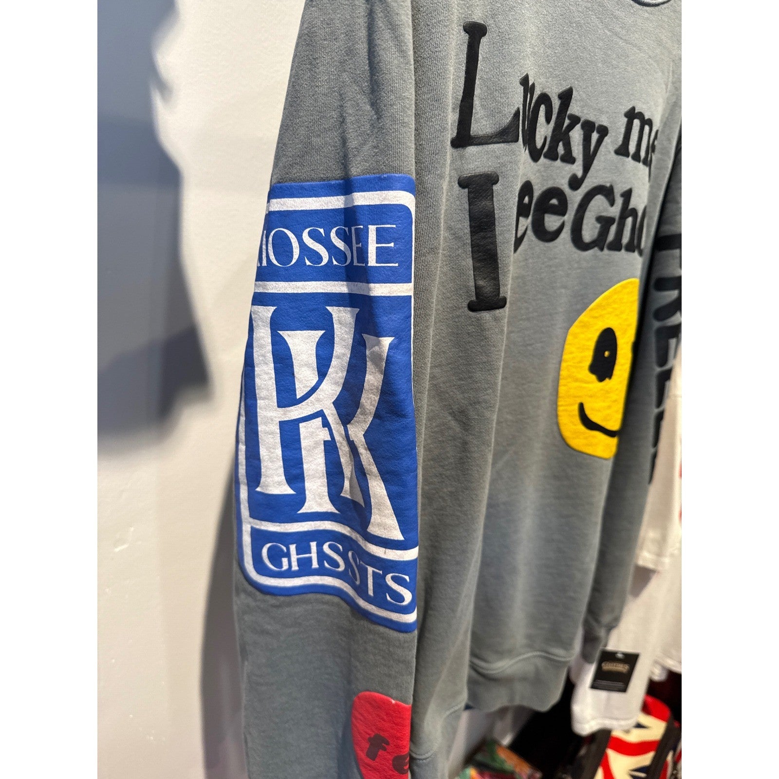 Kids See Ghosts Lucky Me I See Ghosts Sweatshirt Grey Kanye West Crewneck XL