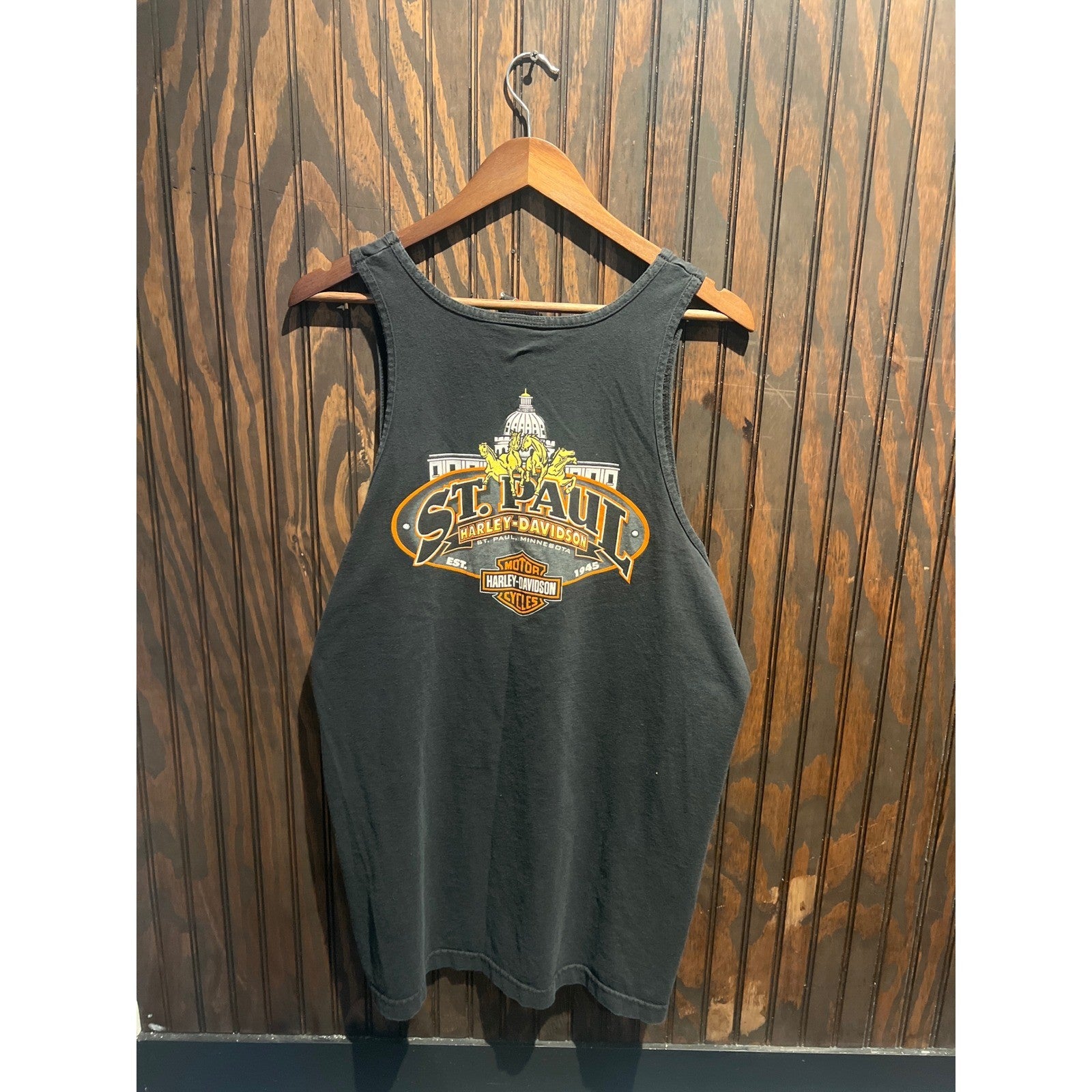 Harley-Davidson Legends Tank Top Mens XL Black St Paul MN Biker Muscle Shirt