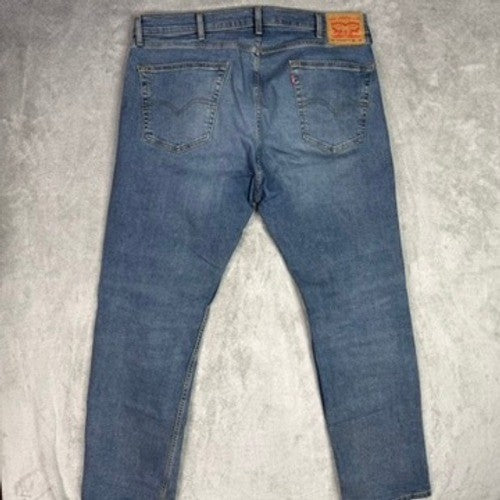 Levi Strauss 501 Mens Jeans W38 L32 Button Fly Blue Denim Straight Leg