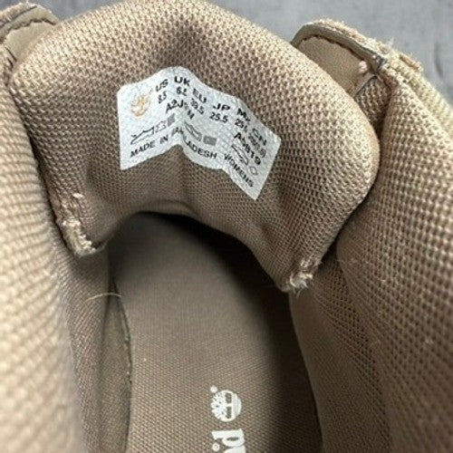 Timberland Women's Casual Lace Up Boots Tan Leather Mid Ankle Size 8.5