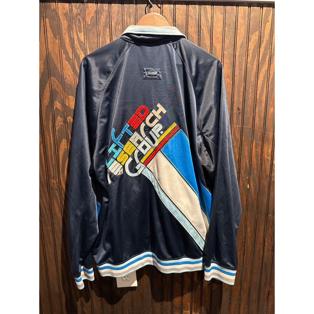 LRG Lifted Research Group Track Jacket Navy Blue Colorblock Mens XL Spark Plug
