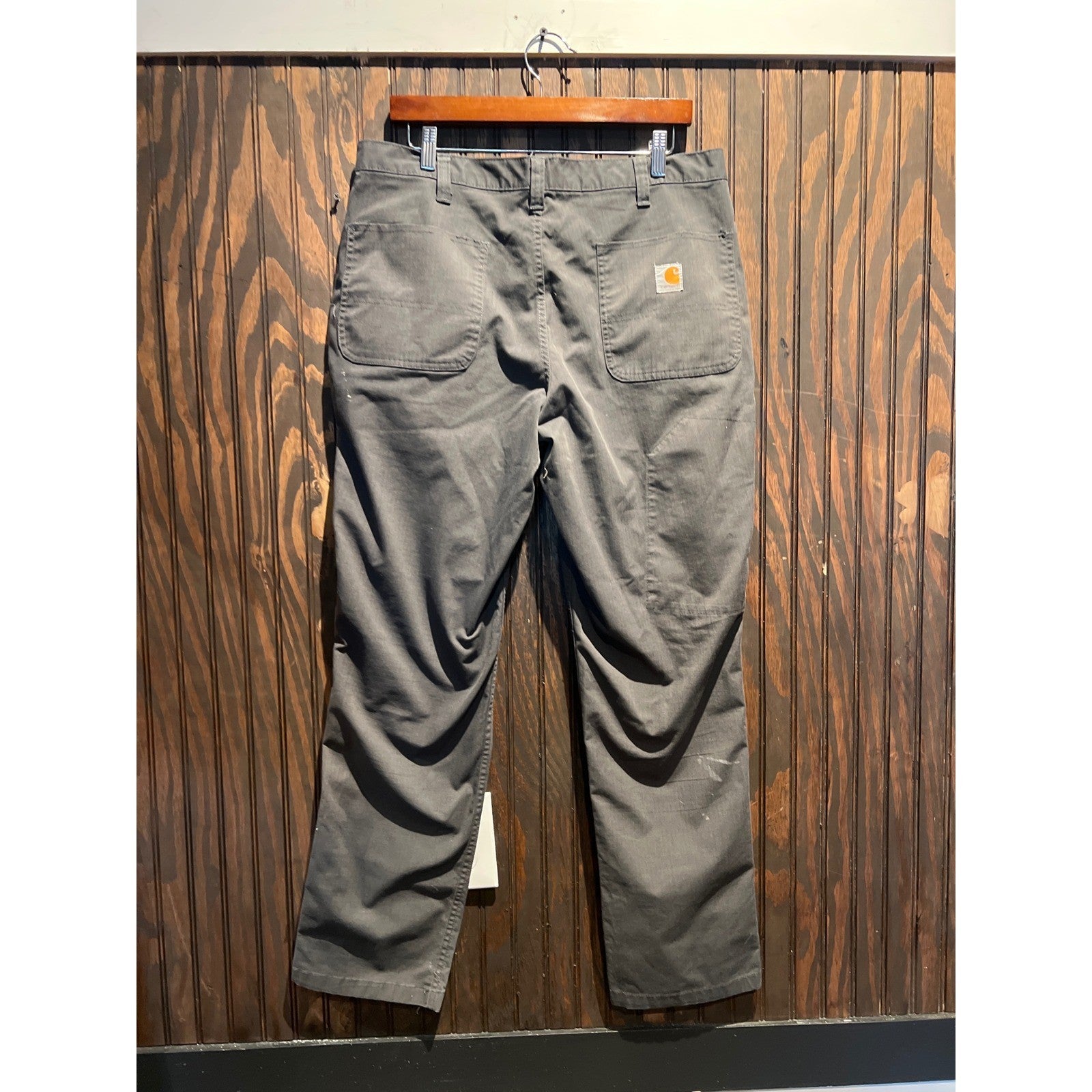 Noble Utility Workwear Canvas Pants Gray Paint Splatter Straight Leg NWT 34x29