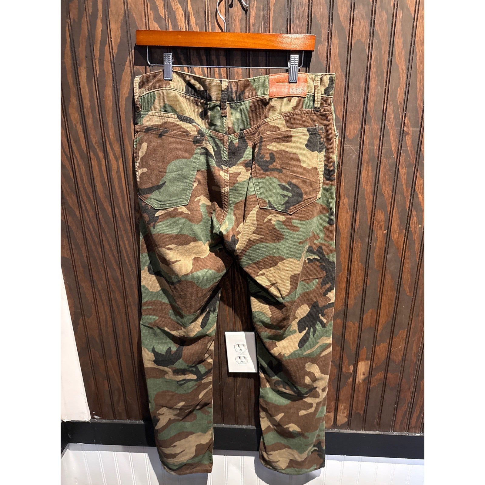 Polo Ralph Lauren Men Camo Corduroy Pants Woodland Camouflage Straight Leg 5-Pkt