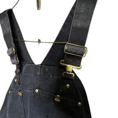 Carhartt Black Mens Bib Overalls Workwear Duck Canvas Straps Size 38x30