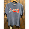 Majestic Atlanta Braves Chipper Jones 10 Navy Blue Graphic T-Shirt Mens Large