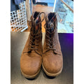 Rock & Candy By ZiGi Tavin Brown Lace Up Combat Boots Womens Size 8.5 Plaid Cuff
