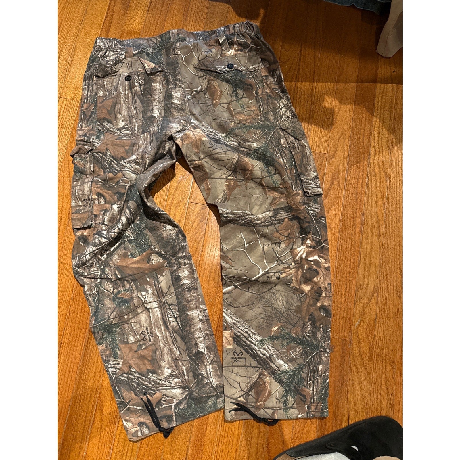 Realtree Hardwoods Camo Cargo Pants Mens 36x30 Brown Hunting Utility Trousers