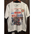 Vintage 1995 Atlanta Braves World Series Champions Newspaper T-Shirt White Large
