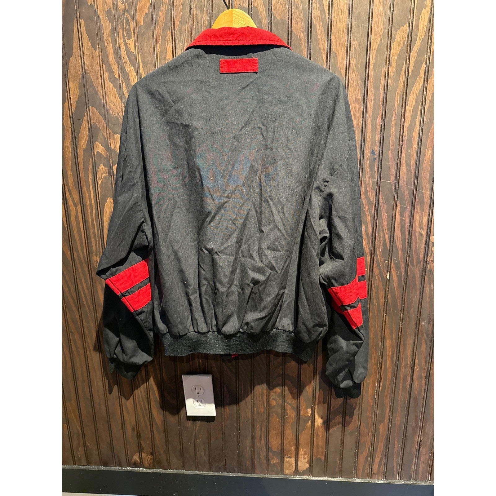 Vintage Winston Racing Team Jacket Swingster Black Red NASCAR Bomber Large XL