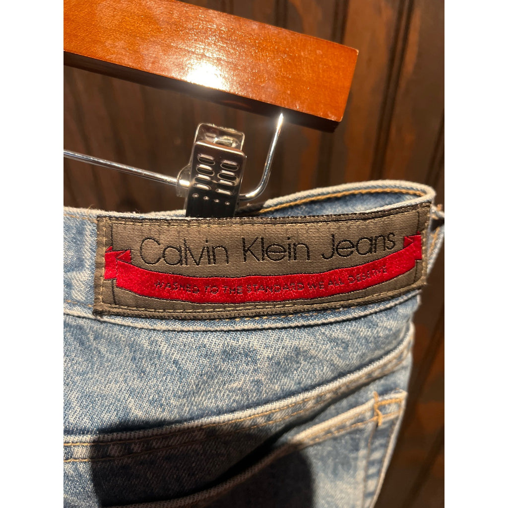 Vintage Calvin Klein Jeans Mens 38 Made in USA Light Wash Straight Leg Denim