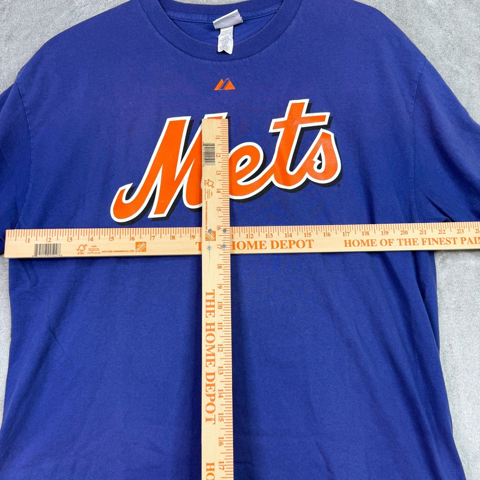 Majestic New York Mets David Wright 5 Baseball T Shirt Men's XL Blue Orange