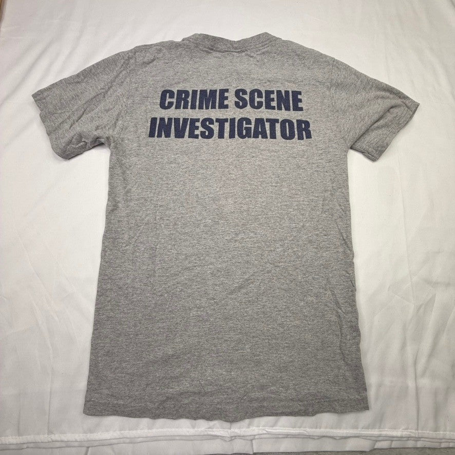 CSI New York Crime Scene Investigator Graphic T Shirt Mens Large Gray