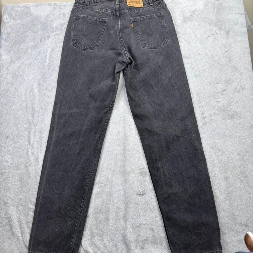 Levi's 550 Relaxed Fit Men's 38x30 (Actual 36x29) Black Vintage USA Orange tab