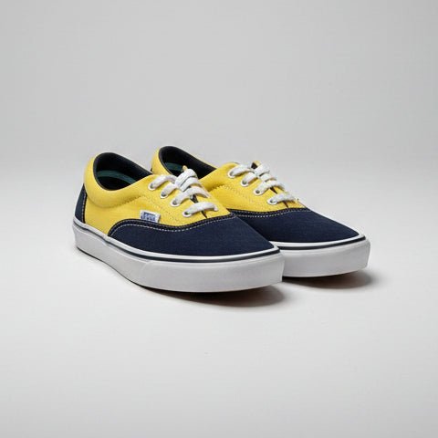 Vans Authentic Suede Canvas Shoes Yellow Navy Blue Sneakers men US 6