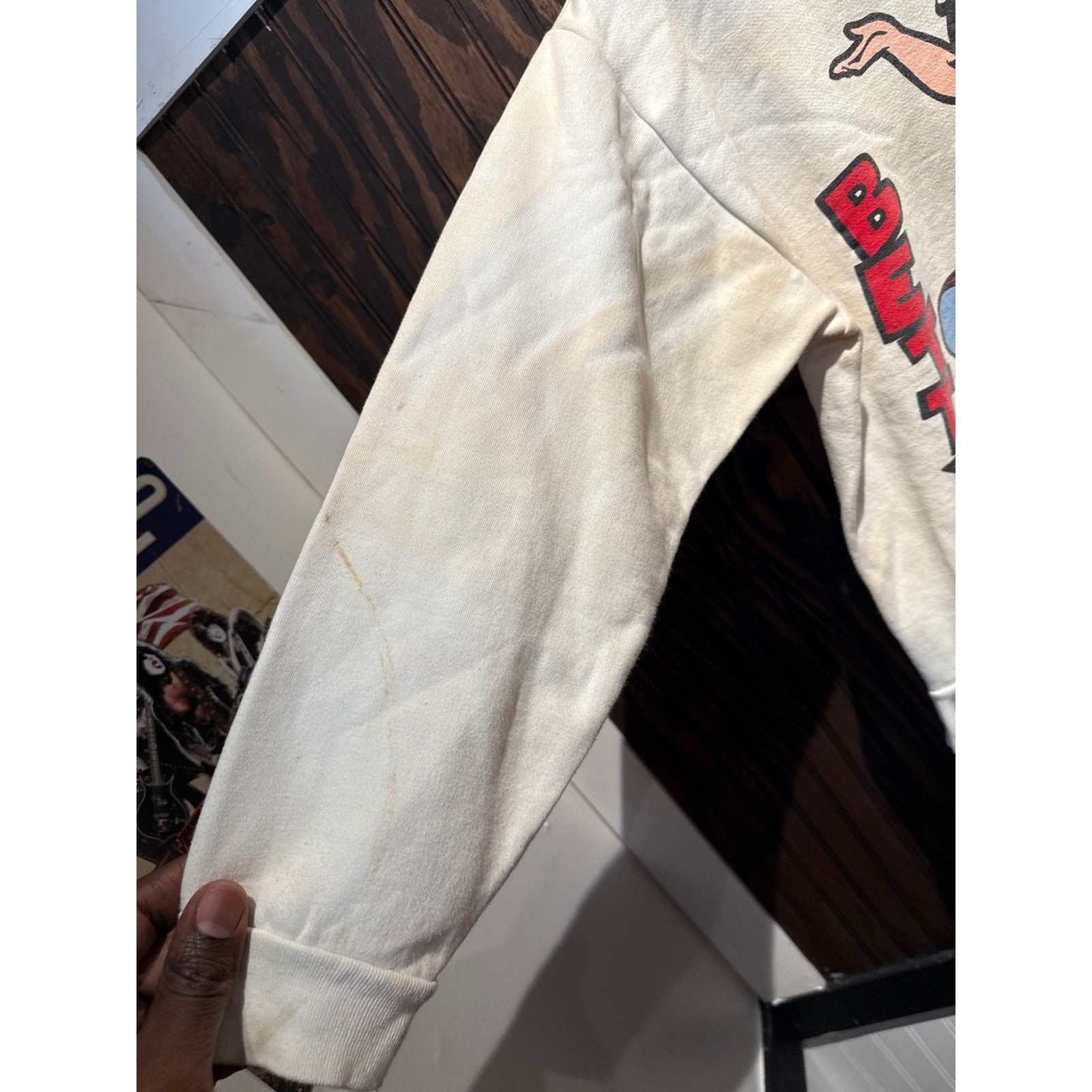 Vintage 1993 Betty Boop Graphic Sweatshirt Cream Crewneck 90s King Features L