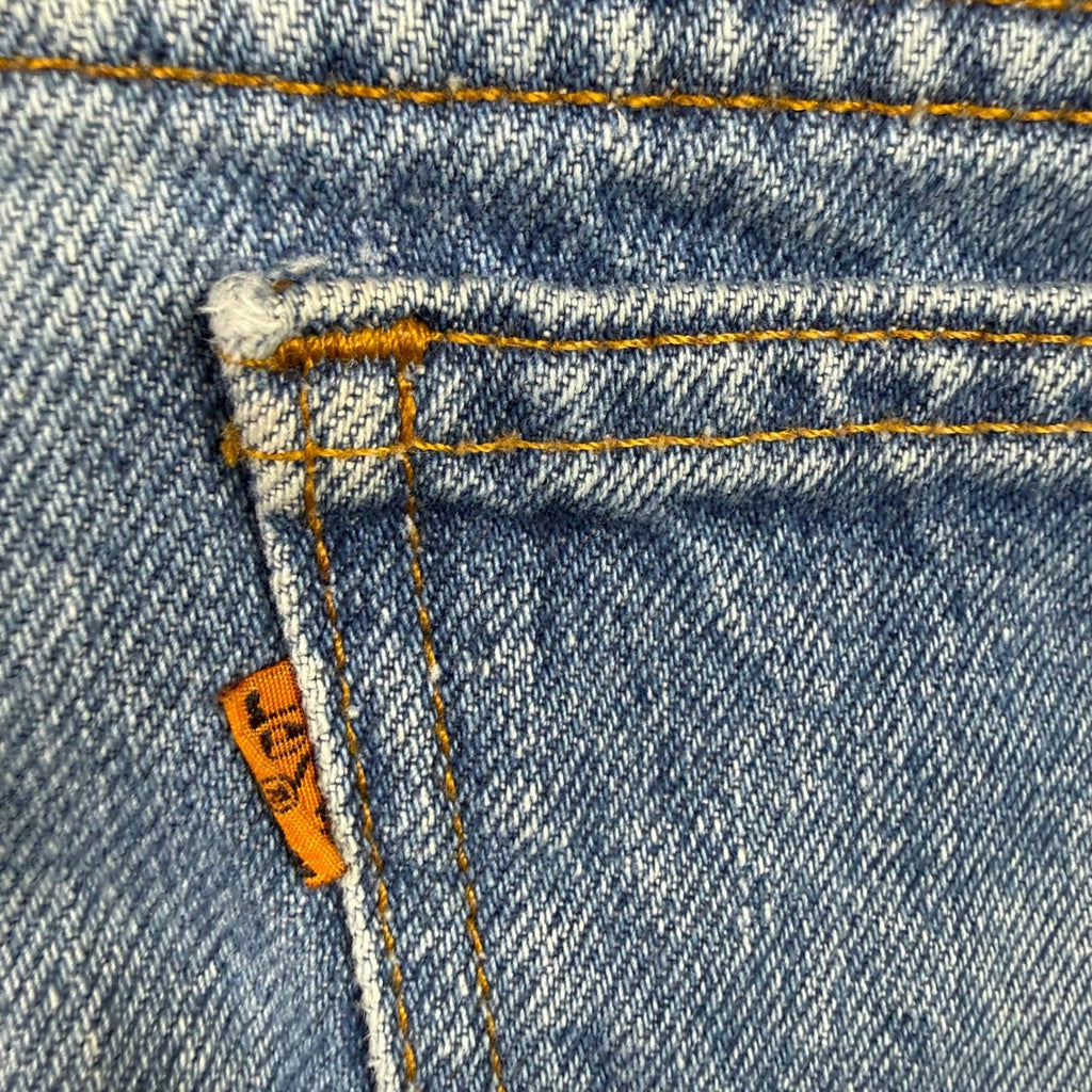 Levi Strauss 501 Jeans Blue Denim Straight Leg Button Fly Mens Size 34