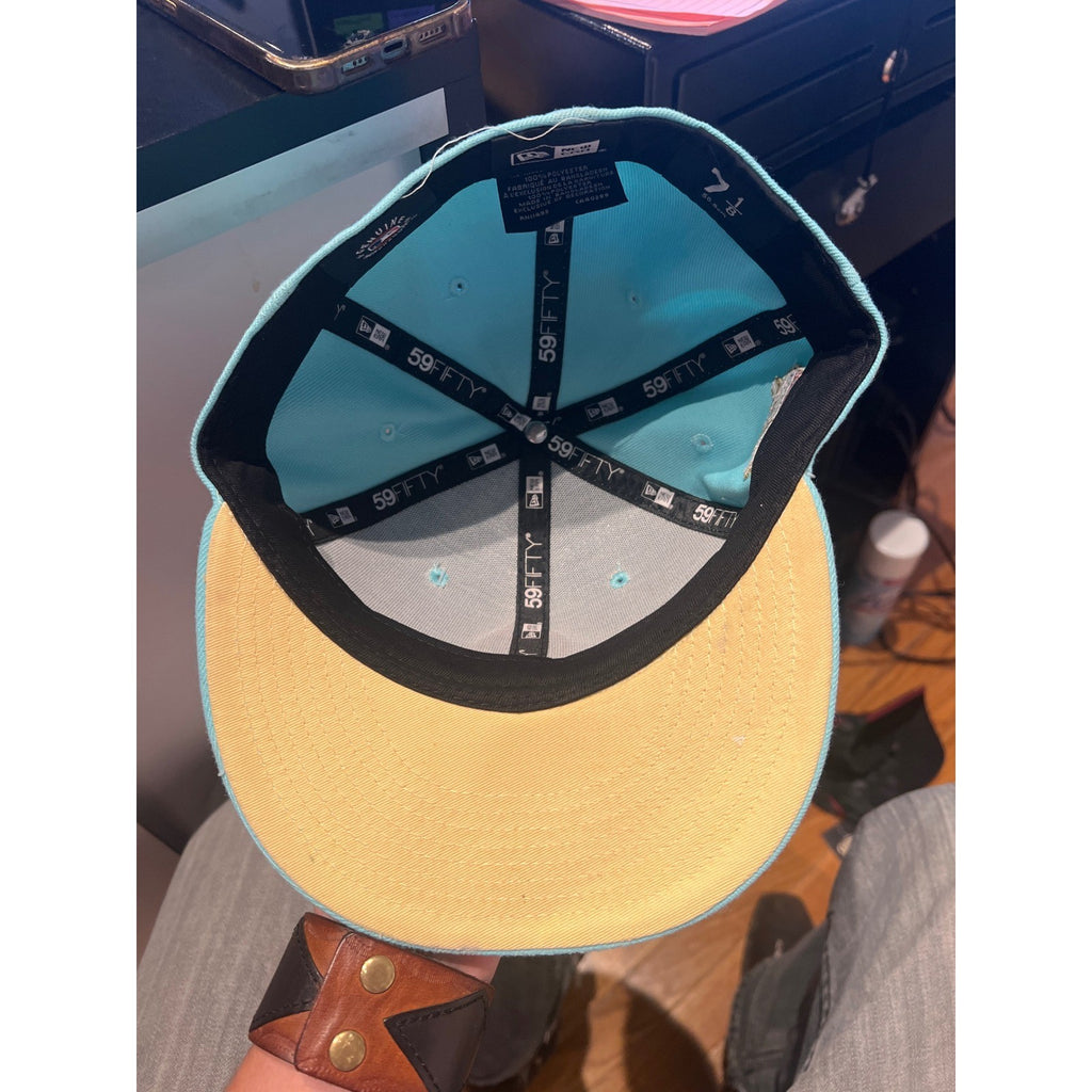 Atlanta Hawks New Era 9FIFTY Snapback Light Blue Red Gold Embroidered NBA Cap