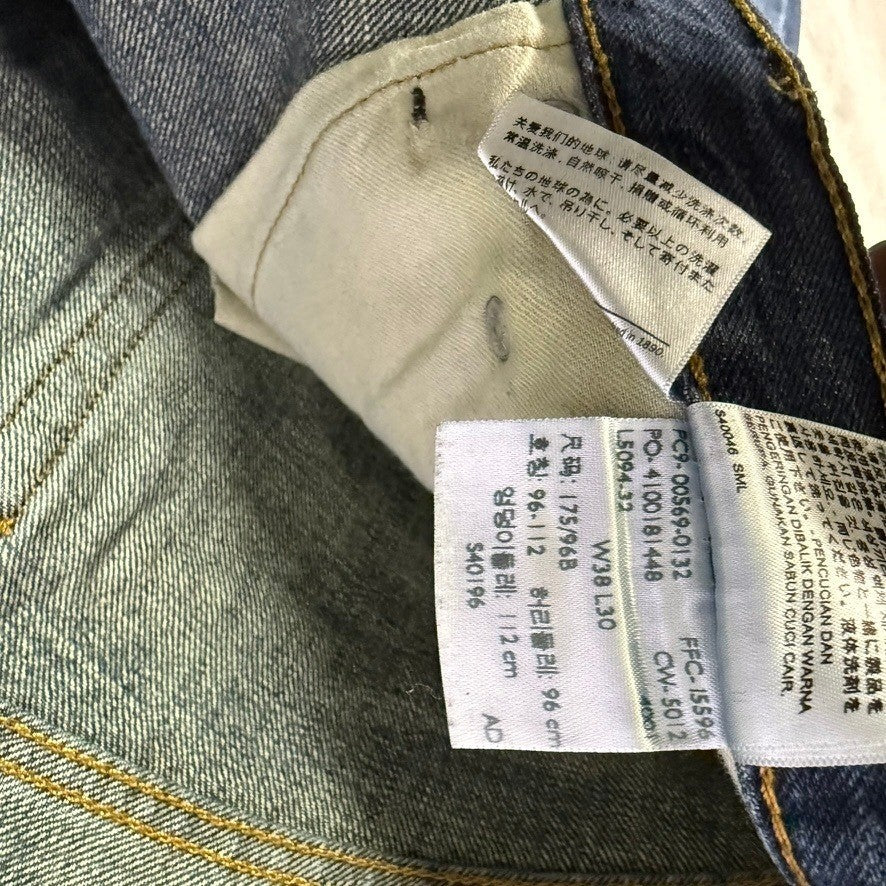 Levi Strauss & Co 569 Mens Jeans Dark Wash 38x30 Loose Fit Straight Leg Denim