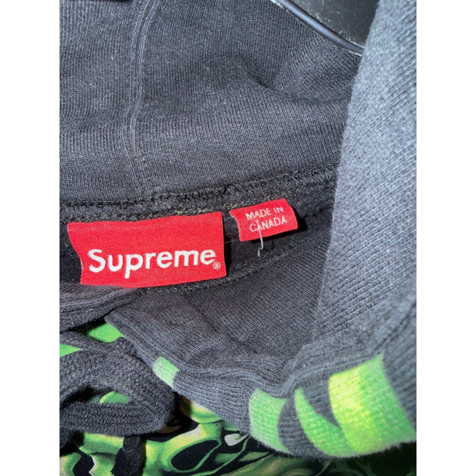 Supreme Skull Pile Hooded Sweatshirt Green Black SS18 Mens Large Hoodie