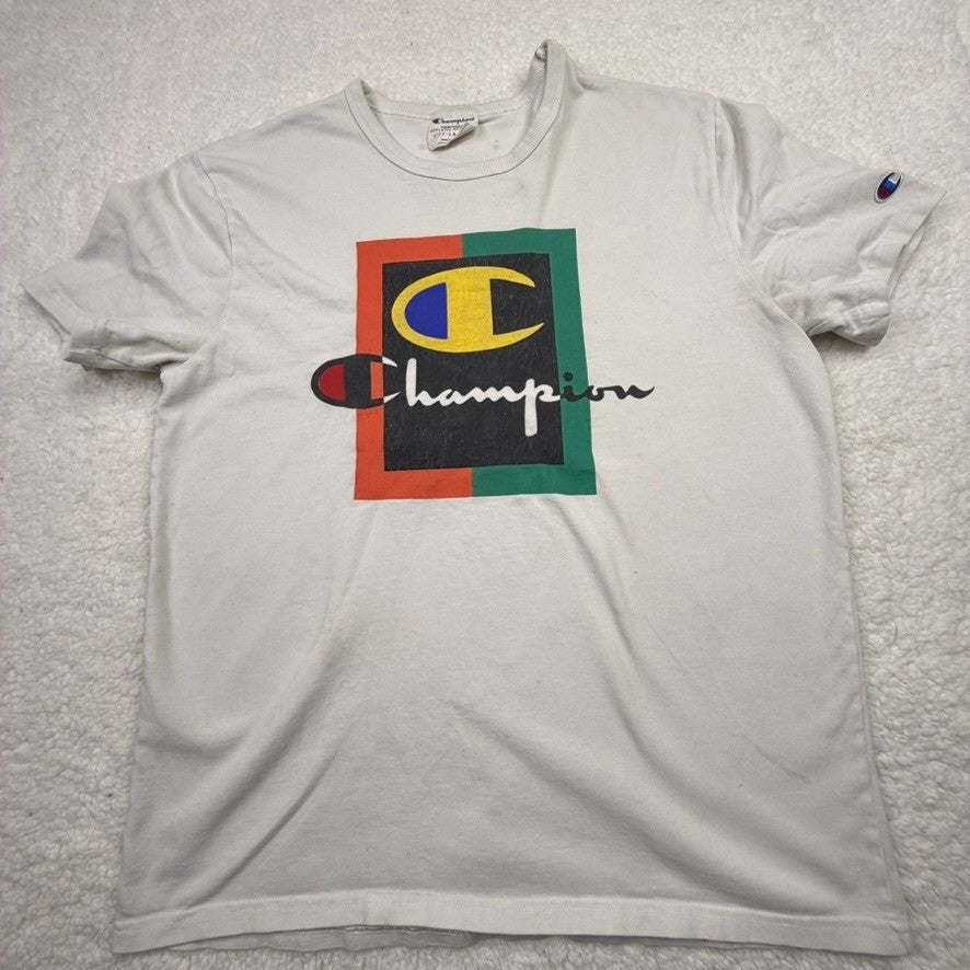 Champion Heritage Athletic Apparel T Shirt Large Color Block Logo