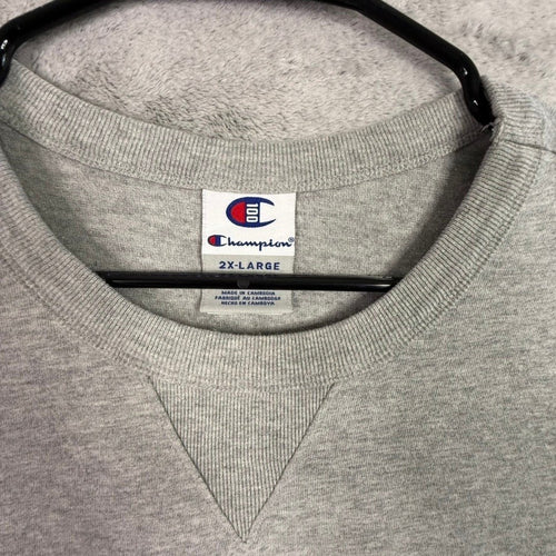 Champion 100 Year Anniversary Logo Graphic T Shirt Gray 2X Large Men