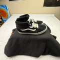 Vans SK8 High Top Shoes Black White Suede Canvas Men Size 7.5