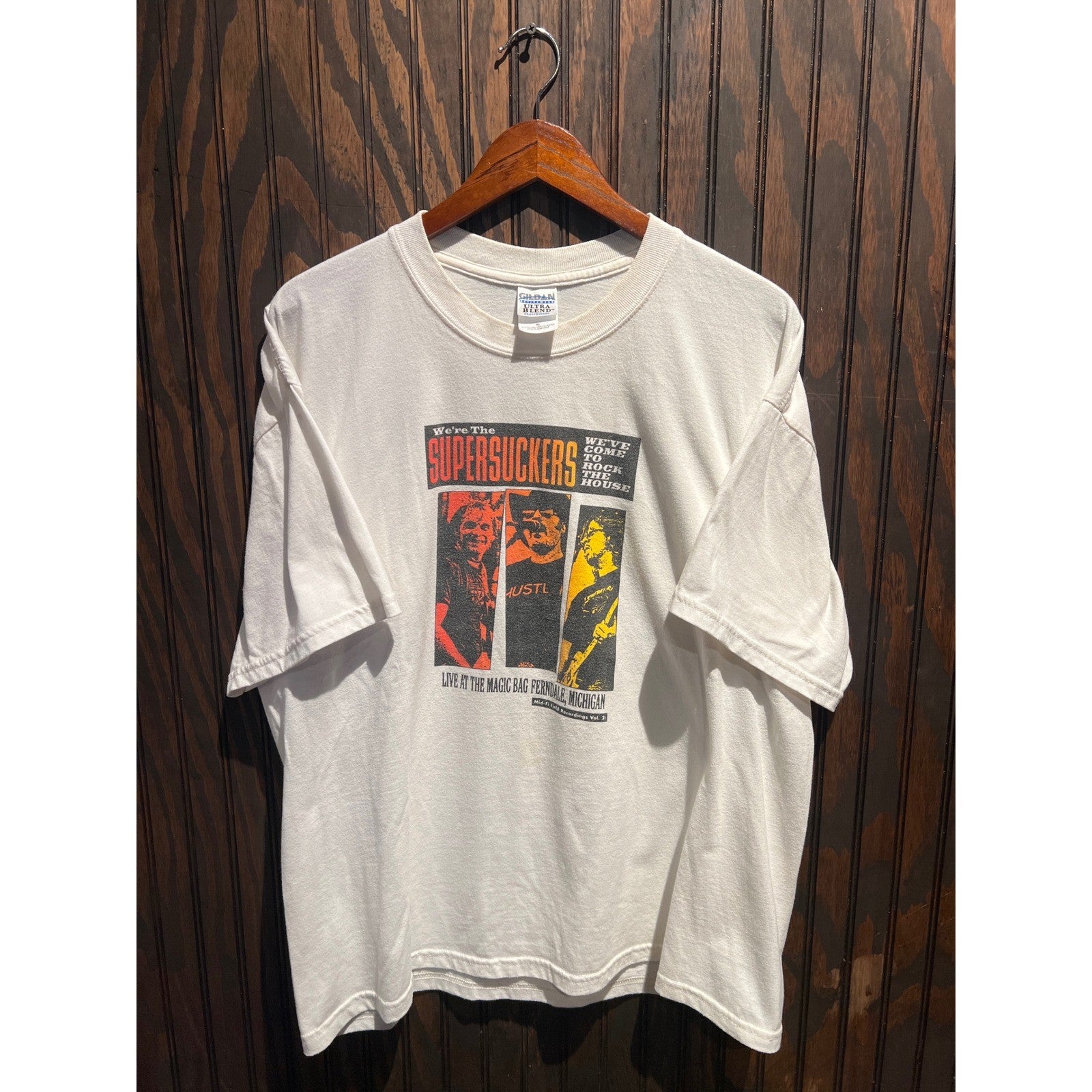 Supersuckers Live at Magic Bag Ferndale Michigan White Graphic T-Shirt Mens XL