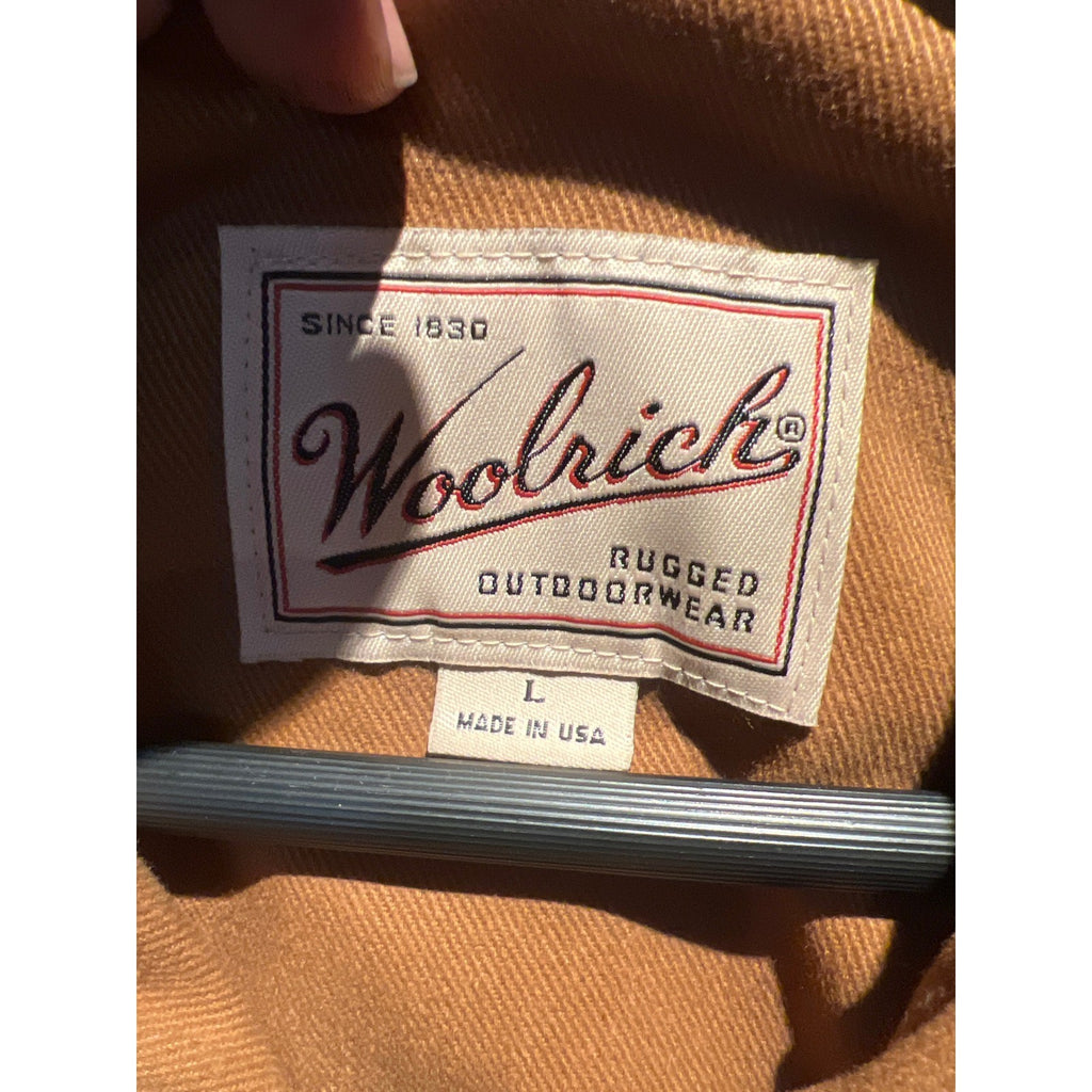 Woolrich Buffalo Plaid Wool Blend Zip Up Jacket Red Black Mens XL Cruiser Coat