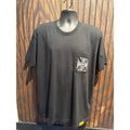Awful Lot of Cough Syrup Mens Black Pocket Graphic T-Shirt Iron Cross Logo L