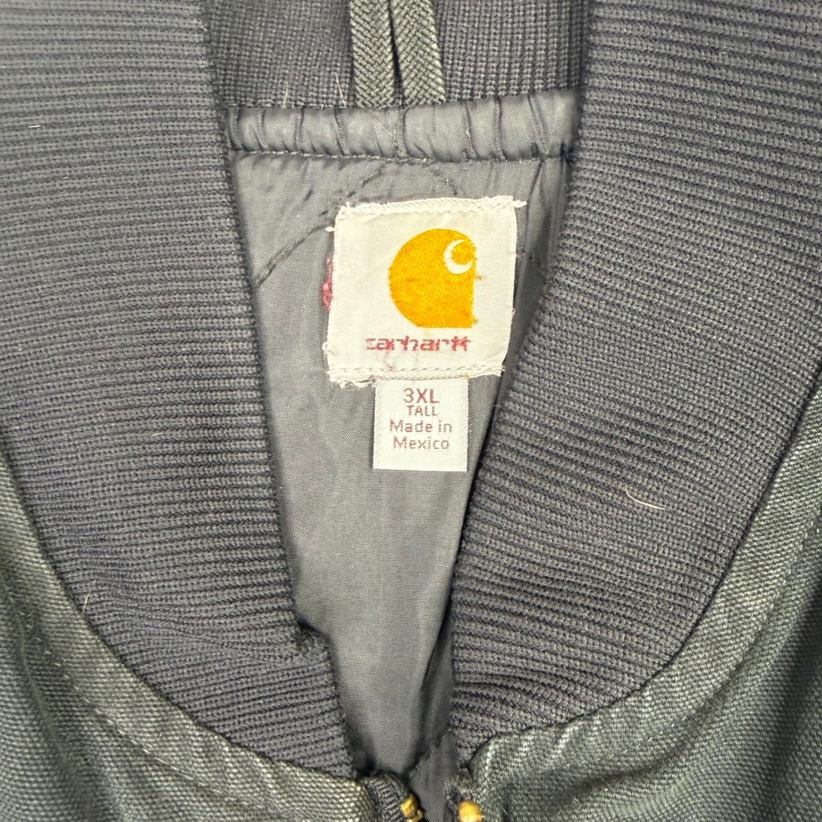 Carhartt Mens Quilted Vest Black Full Zip Workwear Insulated Size 3XL