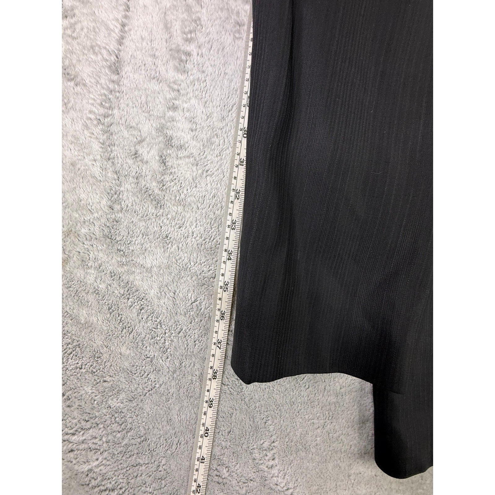 Vintage Hugo Boss Mens Pinstripe Blazer 3 Button Double Vent Charcoal Grey USA