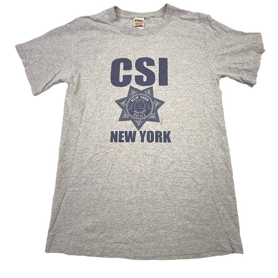 CSI New York Crime Scene Investigator Graphic T Shirt Mens Large Gray