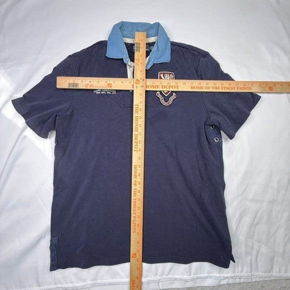 Polo Ralph Lauren Rugby Shirt Mens Large Navy Blue 1932 Athletics Short Sleeve