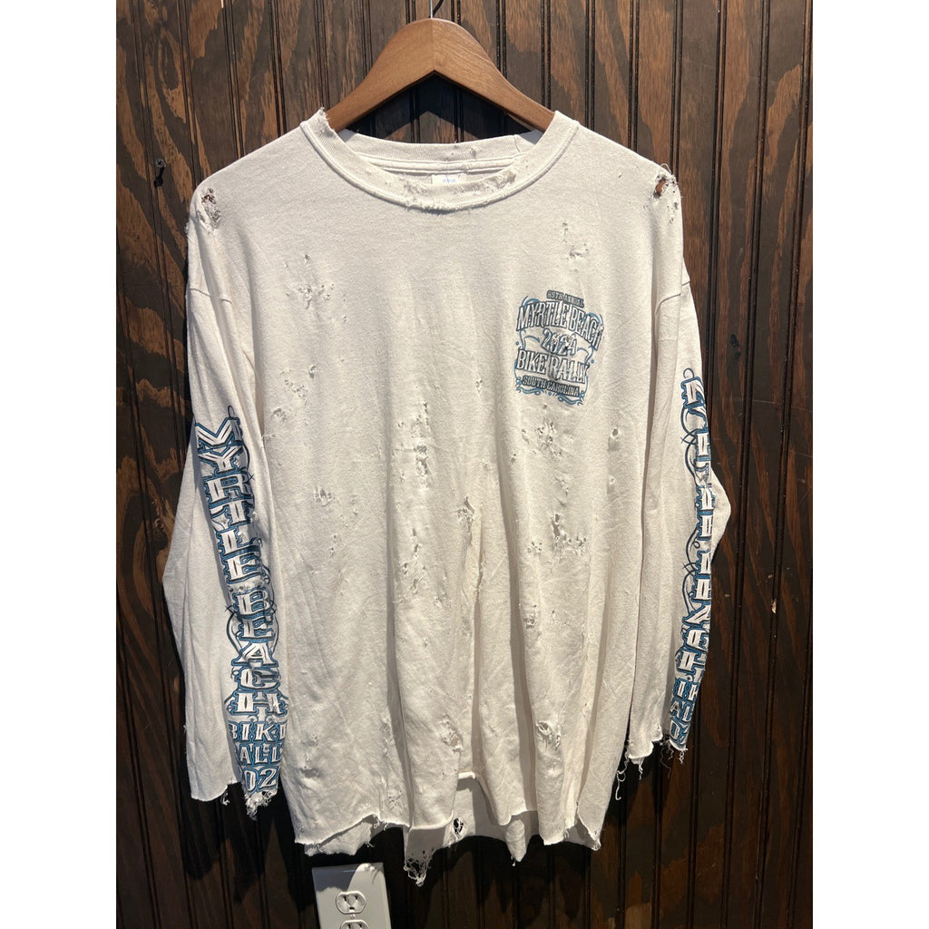 Vintage 2002 Myrtle Beach Bike Rally Thrashed Distressed  XL
