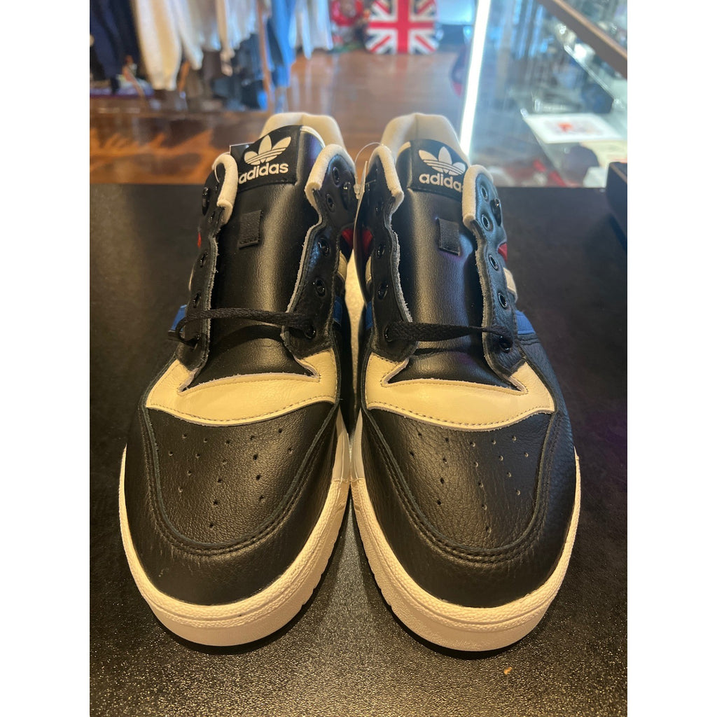 Adidas Rivalry Low Mens Size 12 Black Red White Blue Leather Sneakers IE7198