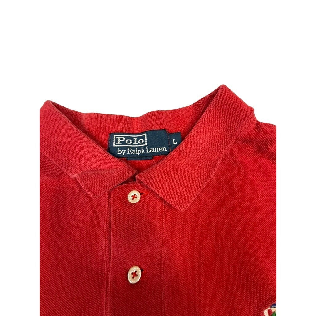 Polo Ralph Lauren Red Big Pony Polo Shirt Size L